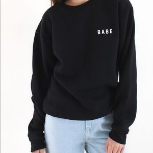 NYCT clothing “babe” crew neck sweatshirt